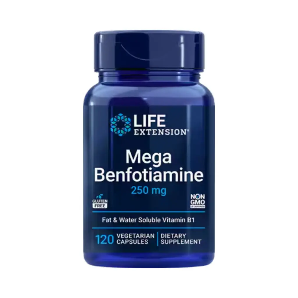 Life Extension, Mega Benfotiamine, Benfotiamina, 120 Cápsulas