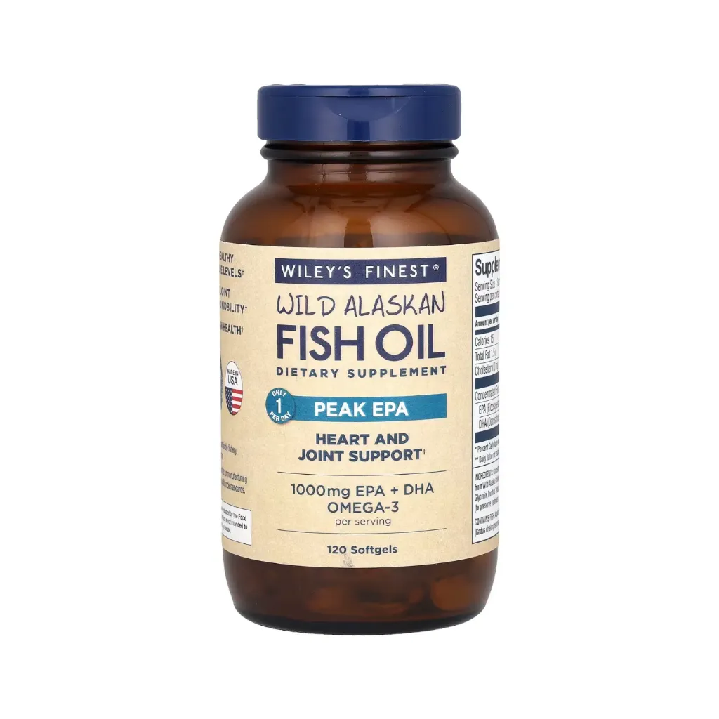 [857188004203] Wiley's Finest, Aceite de pescado salvaje de Alaska, EPA superior, 120 cápsulas blandas