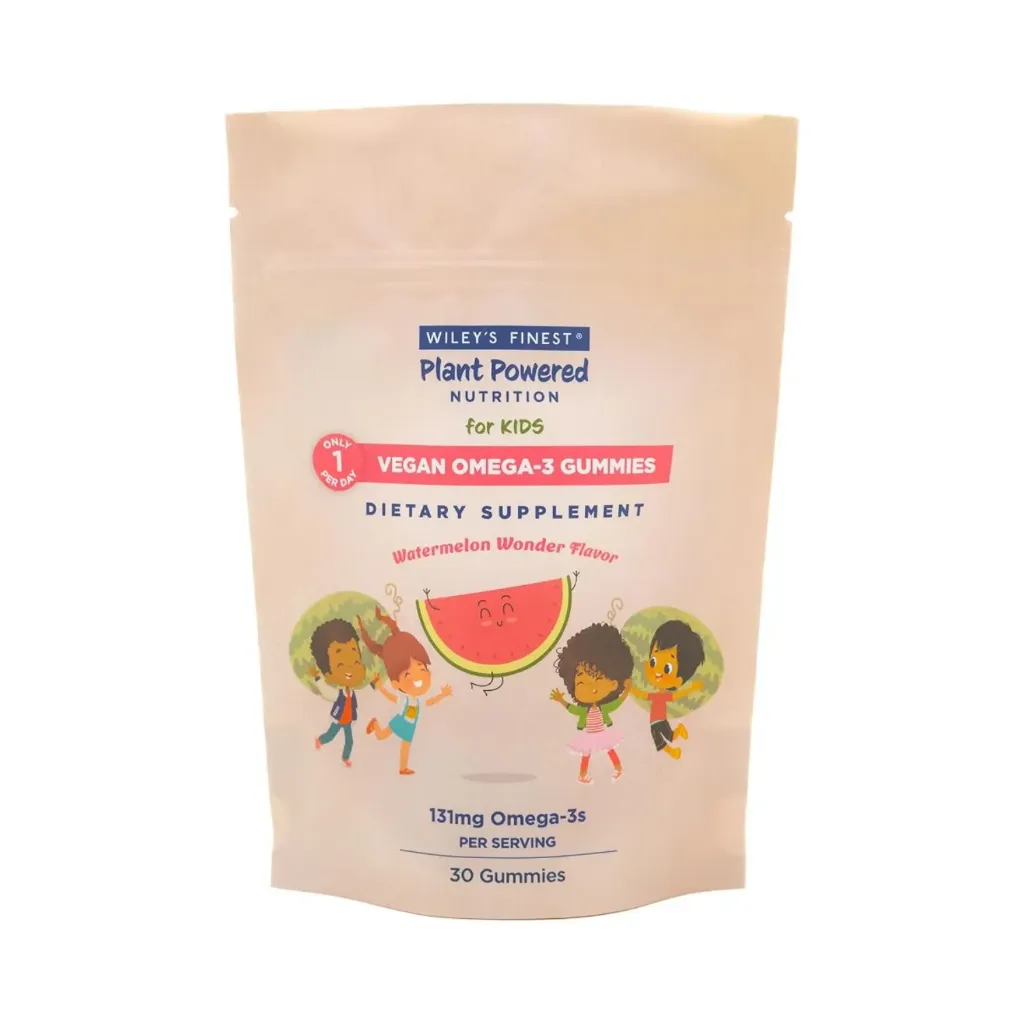 Wileys Finest Vegan Omega3 131 Mg Con 30 Gomitas Para Niños Sabor Sandia