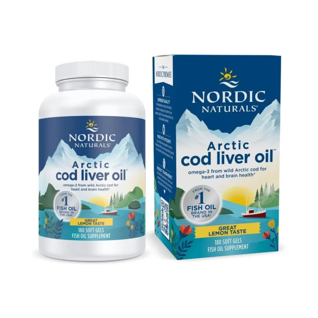 NORDIC NATURALS ARTIC COD LIVER OIL OMEGA-3 180 SOFT GELS