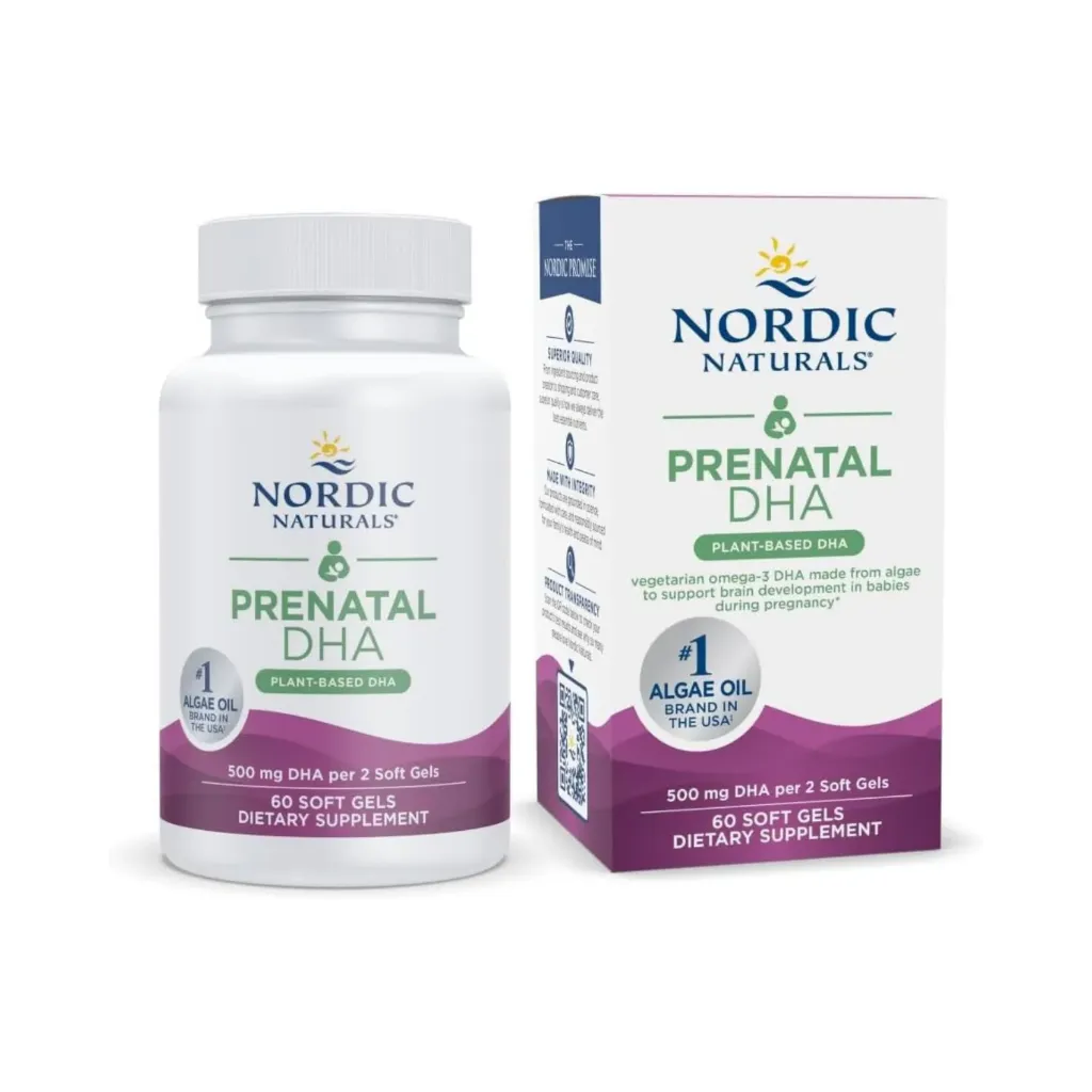 [768990017476] Nordic Naturals Prenatal Dha Omega-3 Unflavored - 500 mg Plant-Based DHA 60 soft gels