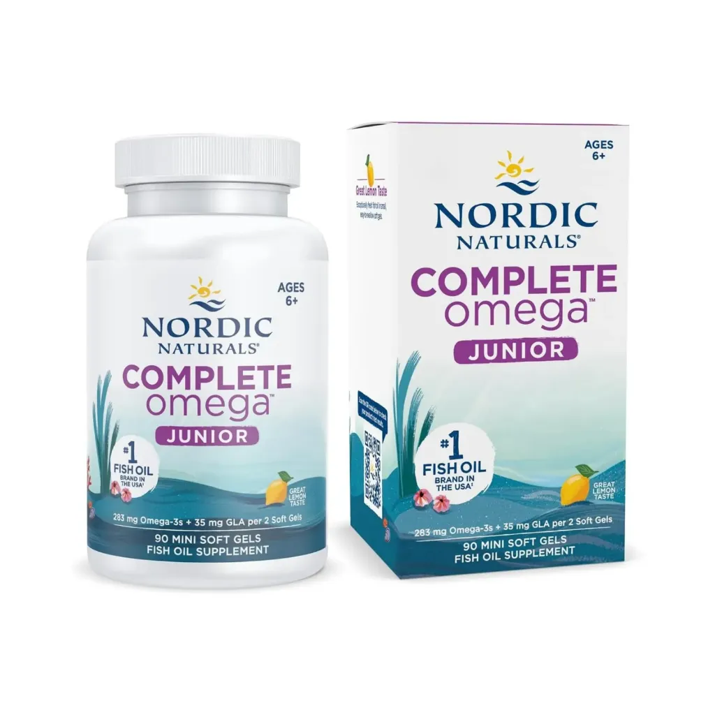 Nordic Naturals Complete Omega Junior Con 90 Mini Capsulas 283mg Sabor Limon Para Niños