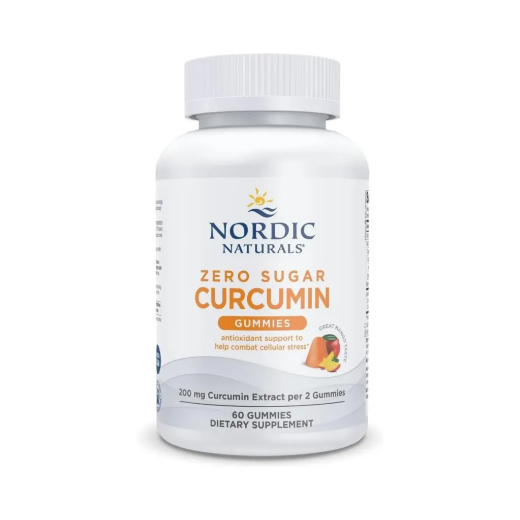 Nordic Naturals  Zero Sugar Curcumin 200 Mg Con 60 Gomitas Sabor Mango