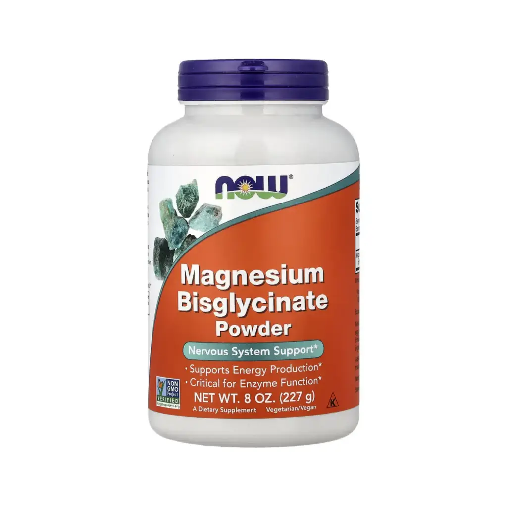 [733739012999.] Now Foods Bisglicinato De Magnesio En Polvo, Favorece La Producción De Energía Y Refuerzo Para El Sistema Nervioso 227 G (8 Oz)