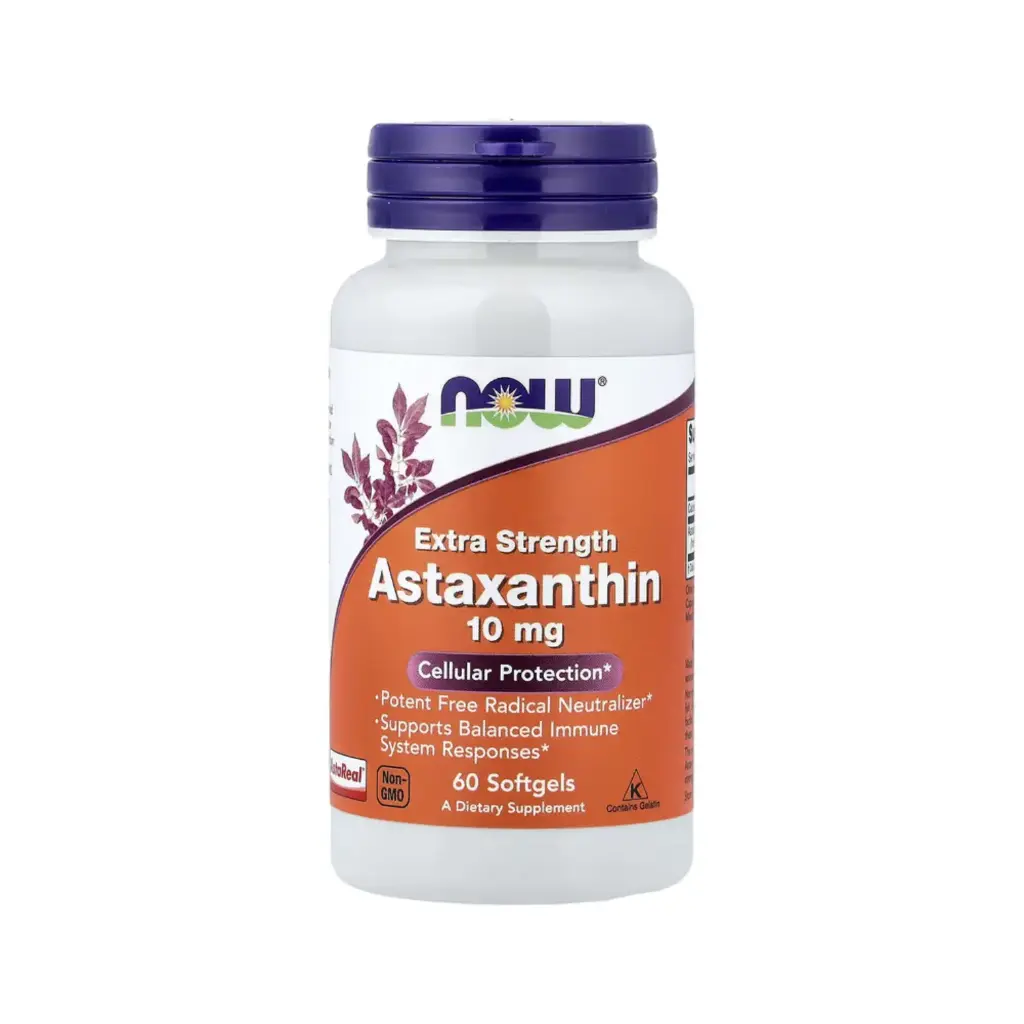 Now Foods Astaxantina 10 Mg, Favorece Las Respuestas Equilibradas Del Sistema Inmunitario 60 Cápsulas Blandas