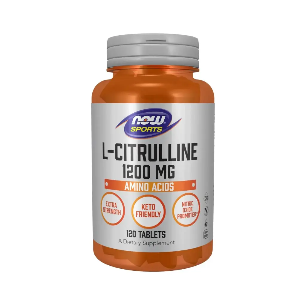 Now Foods Sports L-Citrulina Fuerza Extra 1.200 mg, Aminoácidos 120 Tabletas