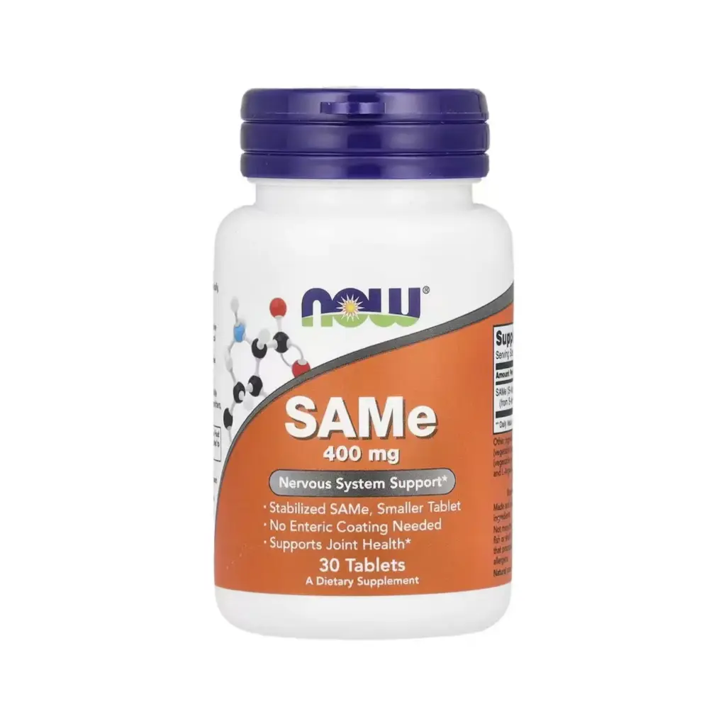 Now Foods Same 400 Mg, Refuerzo Para El Sistema Nervioso Y Favorece La Salud De Las Articulaciones 30 Tabletas