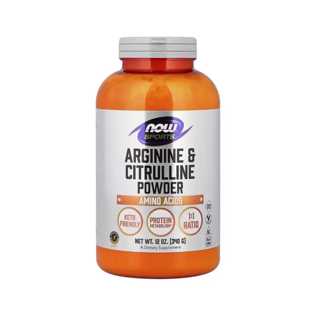 Now Foods Sports Polvo De Arginina Y Citrulina, 12 Oz (340 G)