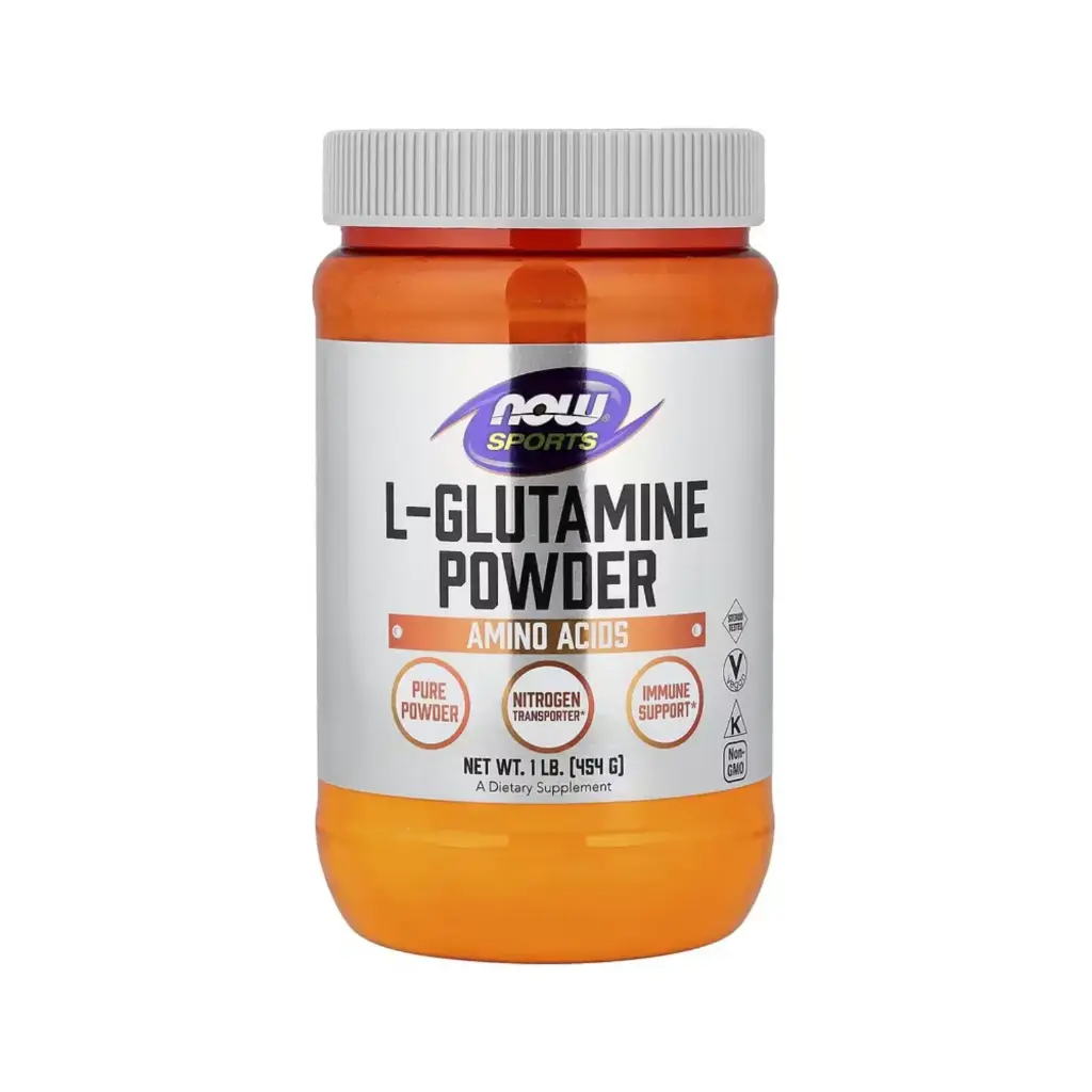 Now Foods Sports L-Glutamina En Polvo, Refuerzo Para El Sistema Inmunitario 454 G (1 Lb)