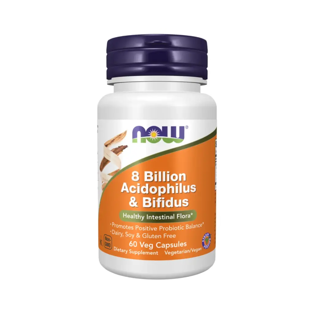 [733739029300] Now Foods 8 Billones Acidophilus Y Bifidus 60 Capsulas Vegetales