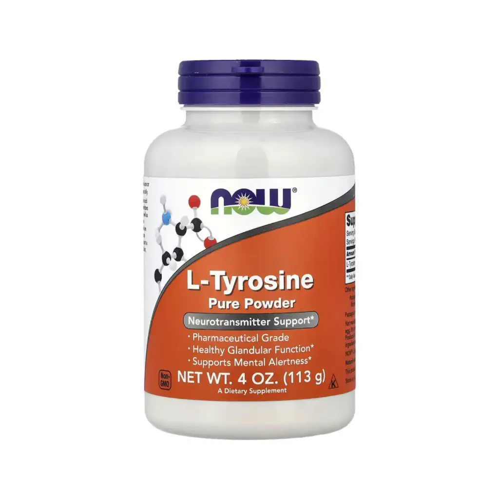 [733739002655] Now Foods L-Tirosina En Polvo Puro, Favorece El Estado De Alerta Y Función Glandular Saludable 113 G (4 Oz)