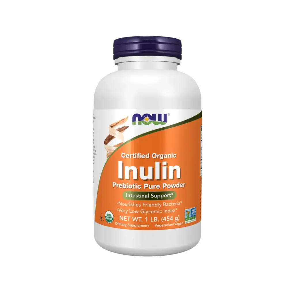 [733739029515] Now Foods Inulina Orgánica Certificada, Prebiótico Puro En Polvo, 454 G (1 Lb)