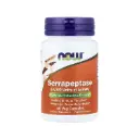 Now Foods Serrapeptasa 27 Mg, Promueve La Salud Respiratoria Y La Función Inmunitaria Saludable 60 Cápsulas Vegetales 