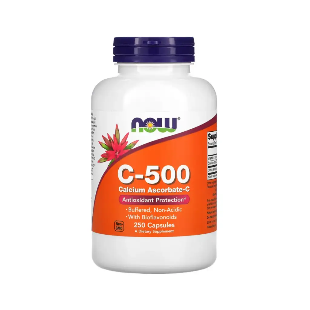 Now Foods C-500 Ascorbato De Calcio-C Con Bioflavonoides, Protección Antioxidante 250 Cápsulas