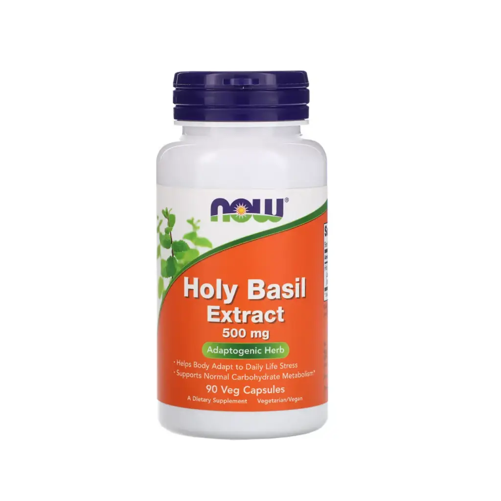 Now Foods Extracto De Albahaca Santa 500 Mg, 90 Cápsulas Vegetales