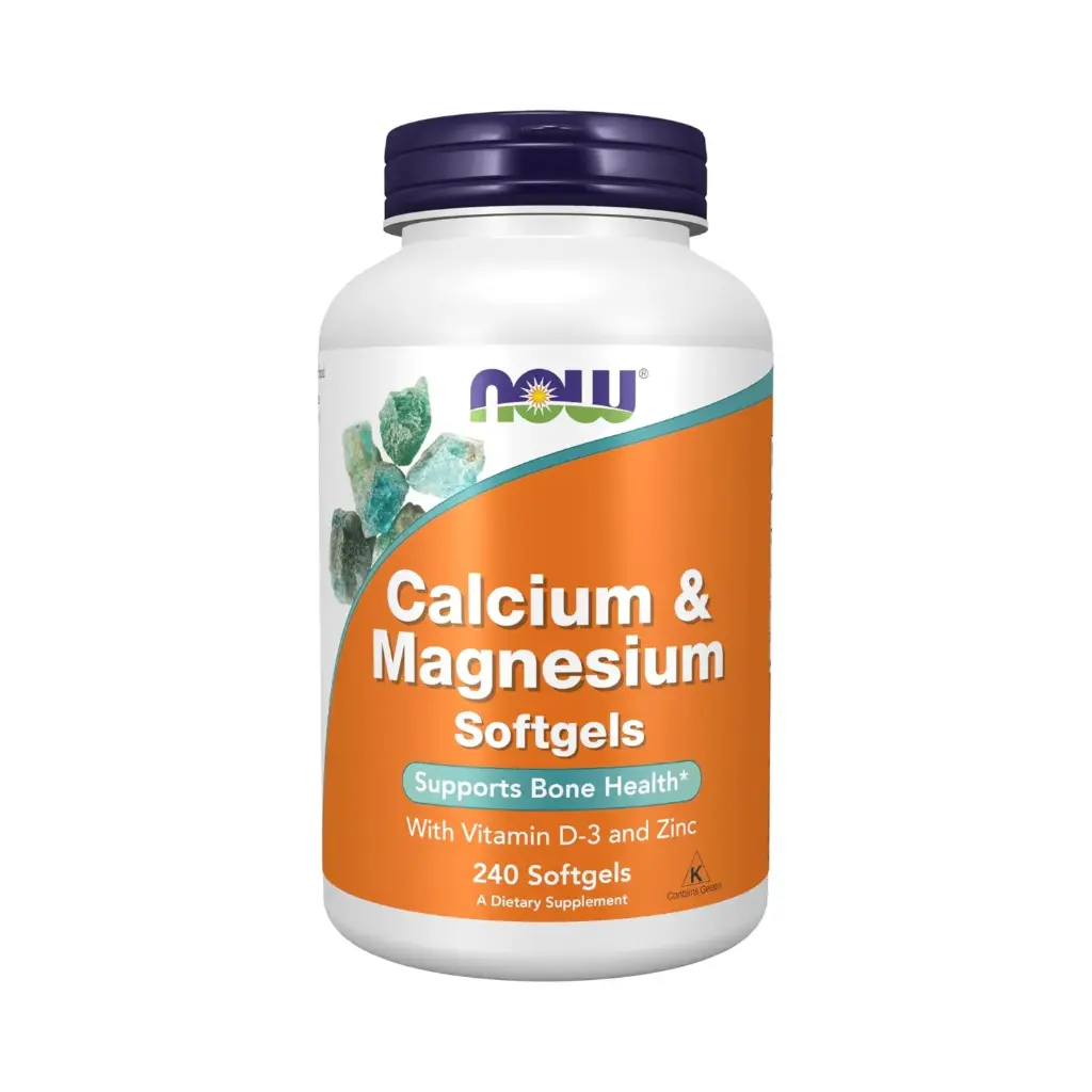 [733739012524] Now Foods Calcio Y Magnesio Con Vitamina D3 Y Zinc, Promueve La Salud Ósea 240 Cápsulas Blandas