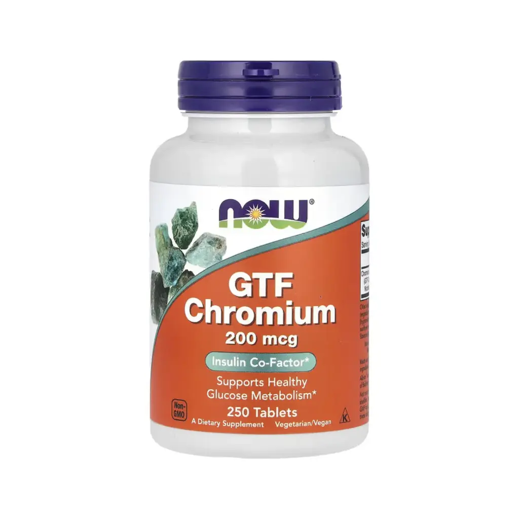 [733739014320] Now Foods Cromo GTF 200 mcg, Favorece Un Metabolismo Saludable De La Glucosa 250 Tabletas