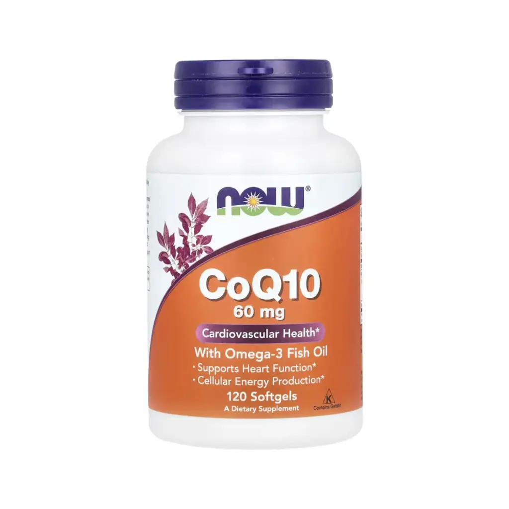 Now Foods CoQ10 Con Aceite De Pescado Con Omega-3, Salud Cardiovascular 120 Cápsulas Blandas