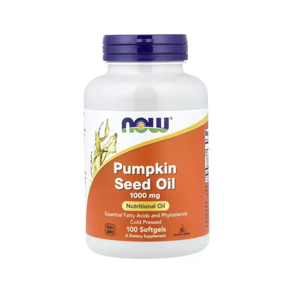 Now Foods Aceite De Semilla De Calabaza 1.000 Mg, Producto Prensado En Frío 100 Cápsulas Blandas