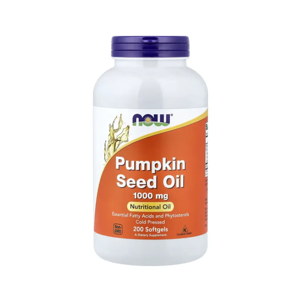 [733739018434] Now Foods Aceite De Semilla De Calabaza 1.000 Mg, Aceite Prensado En Frío 200 Cápsulas Blandas