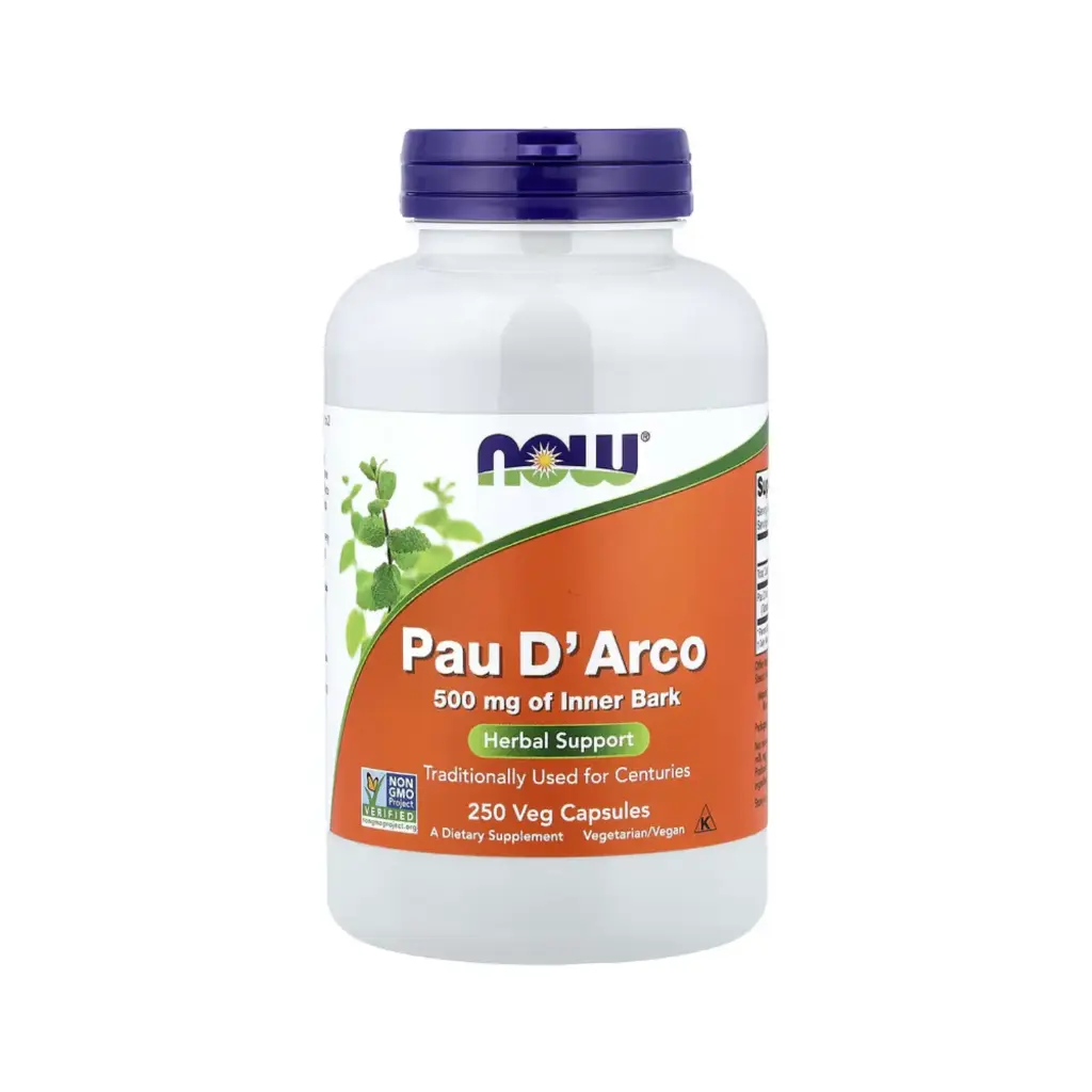 [733739047267] Now Foods Pau D' Arco Lapacho Rosado 500 Mg,  250 Cápsulas Vegetales