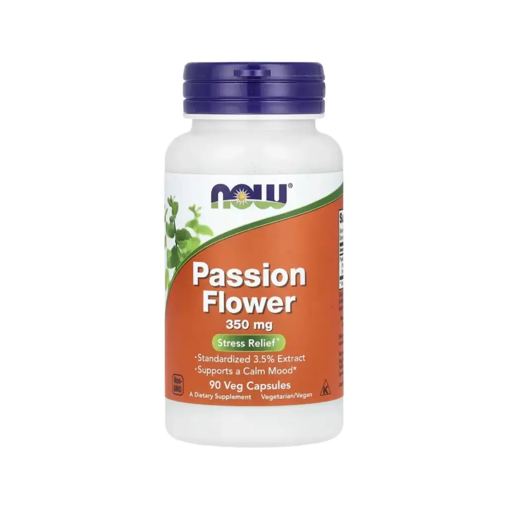 [733739047632] Now Foods Flor De La Pasión 350 Mg, Ayuda A Calmar El Estado De Ánimo Y Alivio Natural Del Estrés 90 Cápsulas Vegetales 
