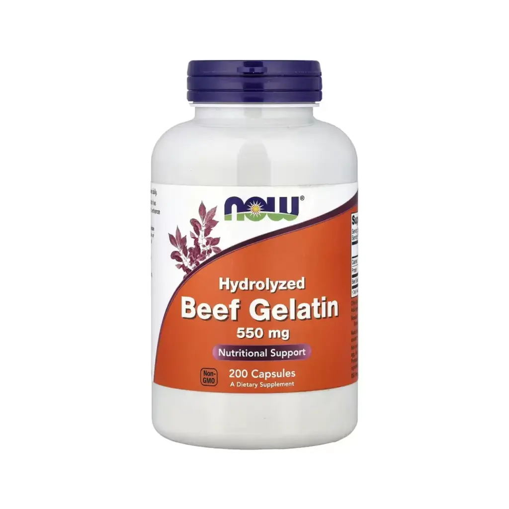 [733739065056] Now Foods Gelatina De Res Hidrolizada (550 Mg Por Cápsula), Para La Salud General 200 Cápsulas