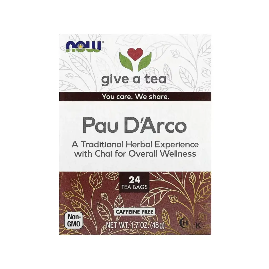 [733739042330] Now Foods Té Pau D'Arco, Sin Cafeína, 24 Bolsitas De Té, 48 G (1,7 Oz) 