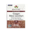 Now Foods Té Reconfortante De Jengibre Y Menta, Sin Cafeína, 24 Bolsitas De Té