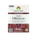 Now Foods Té De Hibisco Orgánico, Sin Cafeína, 24 Bolsitas De Té, 48 G (1,7 Oz) 