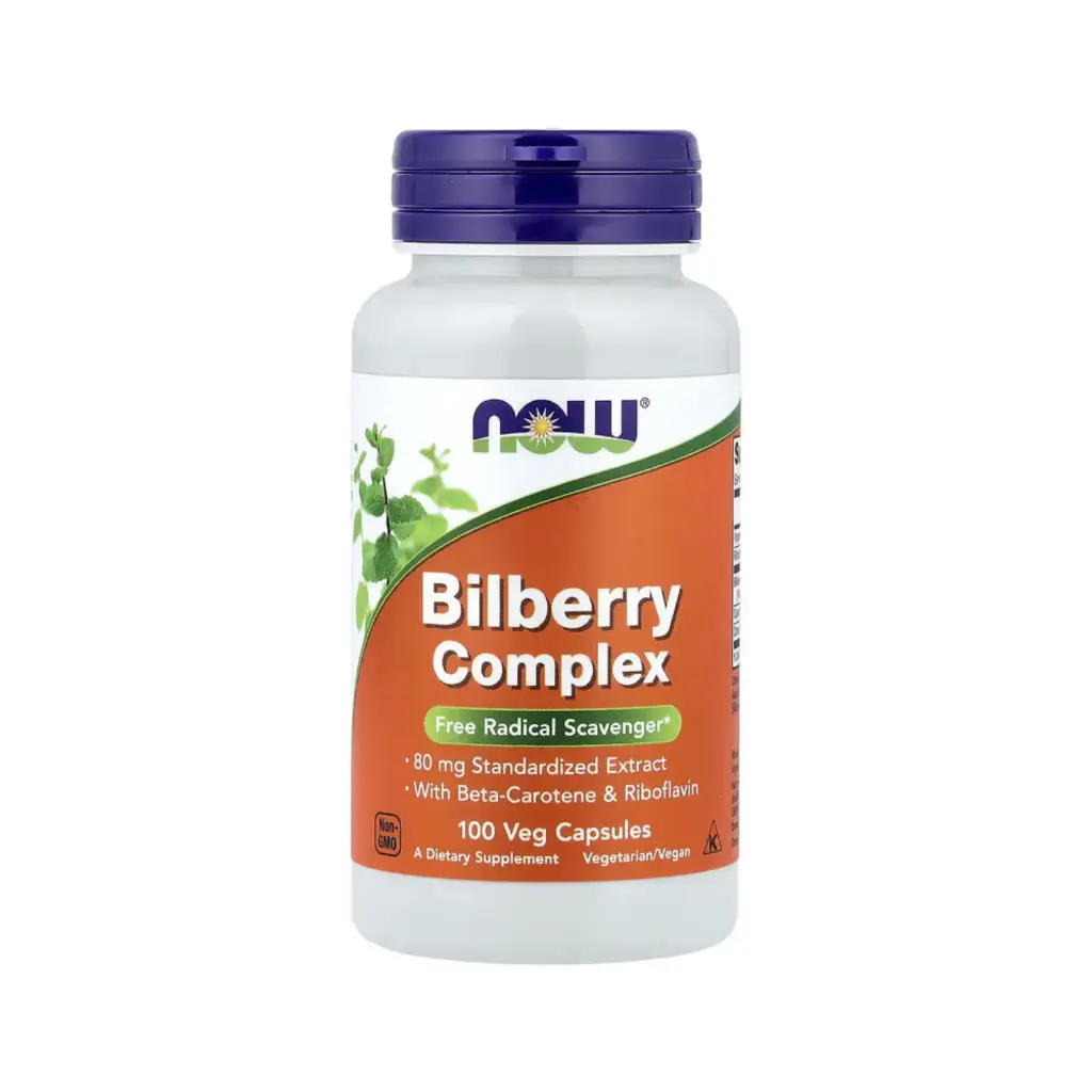 Now Foods Complejo De Arándano 80 Mg Extracto Estandarizado Con Beta-Caroteno Y Riboflavina, Fórmula Antioxidante 100 Cápsulas Vegetales 