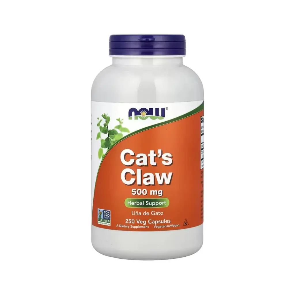 Now Foods Uña De Gato 500 Mg, Refuerzo Herbal 250 Cápsulas Vegetales 