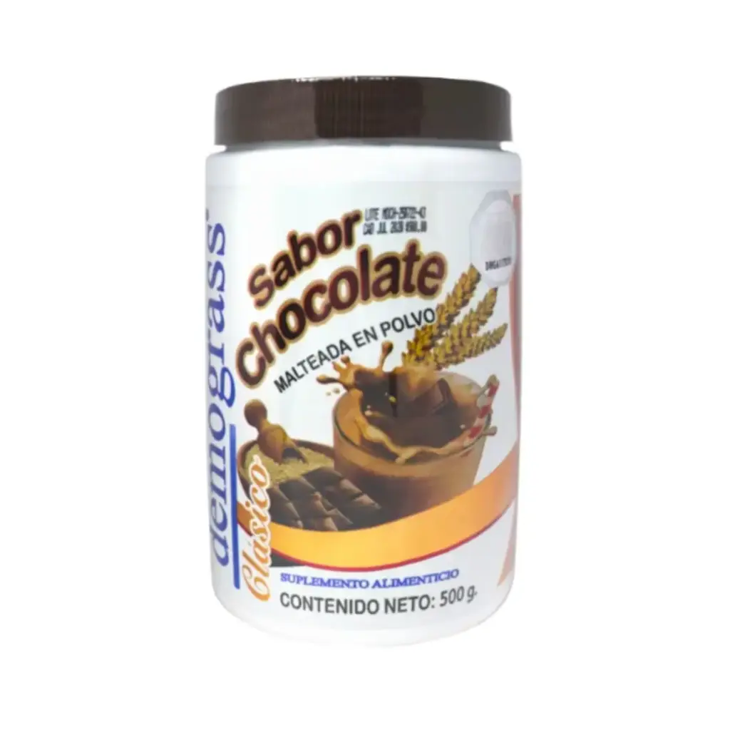 Malteada Demograss Clasico 500 Gr de Sabor Chocolate Suplemento Nutricional