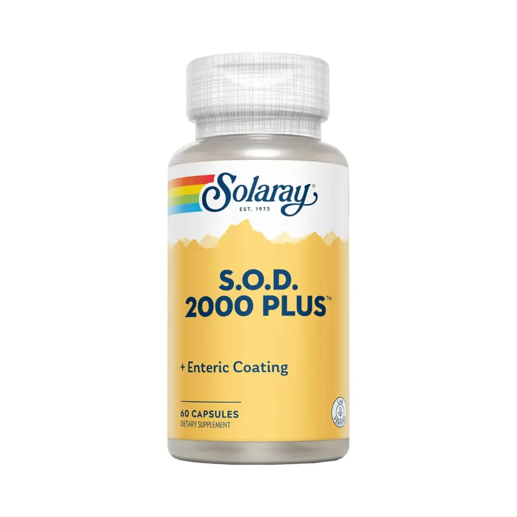 [076280089301] Solaray S.O.D. 2000 Plus,100 cápsulas vegetales, Máximo Apoyo Antioxidante Celular
