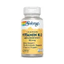 Solaray, Vitamina K-2, 30 Cápsulas Vegetales, Salud Ósea y Soporte Cardiovascular de Alta Potencia
