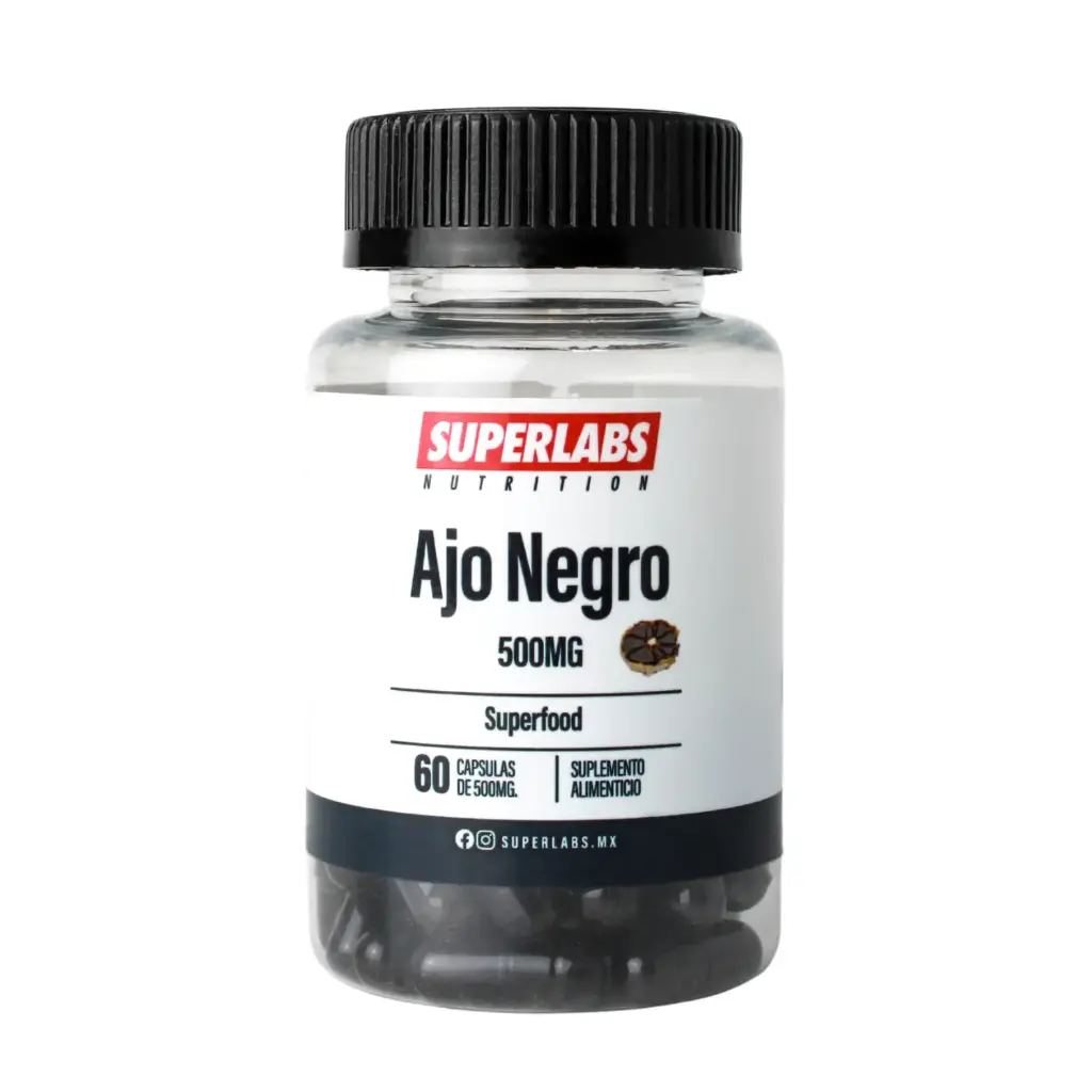 [7503045489111] Superlabs Nutrition Ajo Negro 500 mg - 60 Caps | Antioxidante natural | Superfood | Fórmula limpia sin aditivos | Suplemento alimenticio
