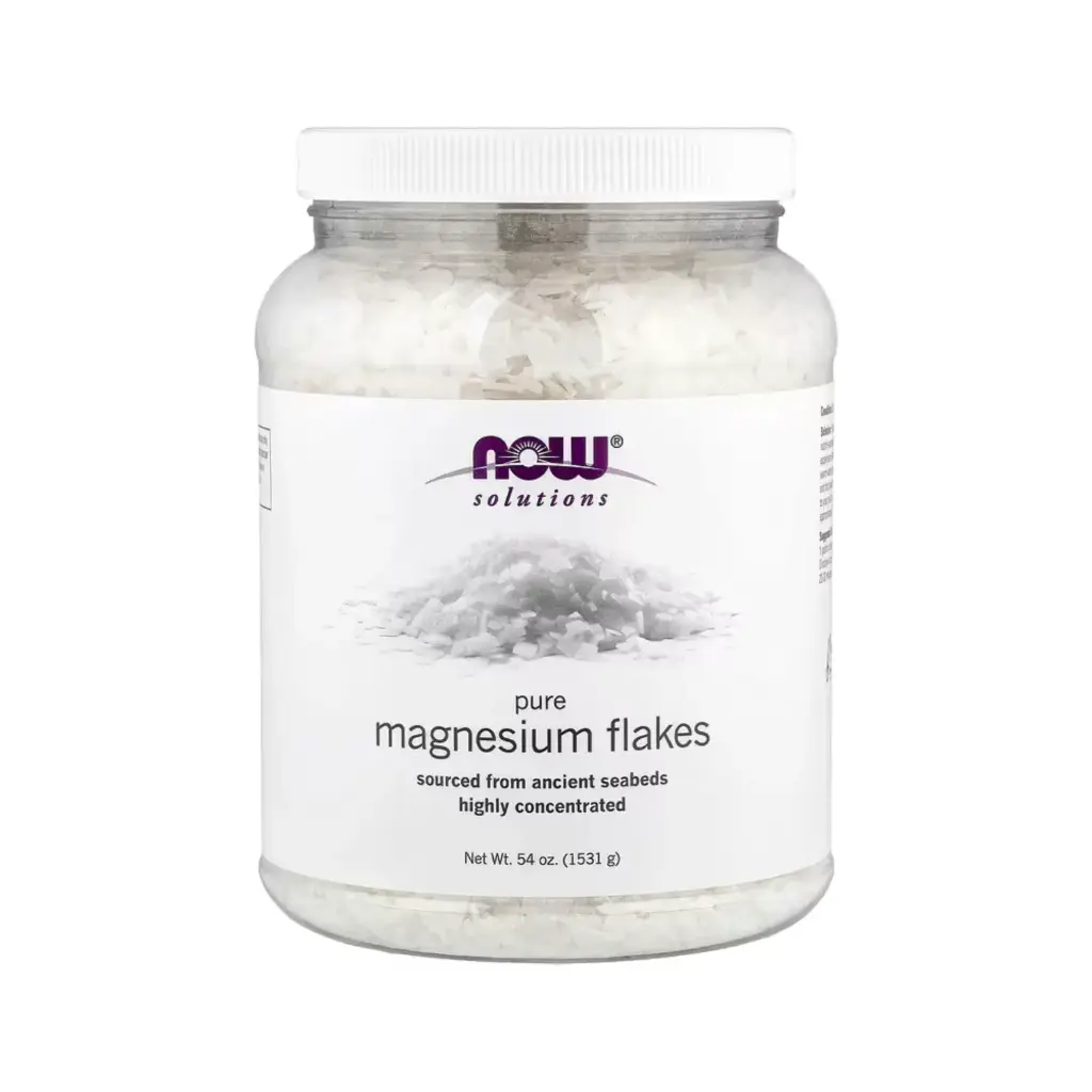 [733739077387] Now Foods Solutions Magnesio Puro En Hojuelas, Producto Altamente Concentrado Proveniente De Antiguos Fondos Marinos 1531 G (54 Oz) 