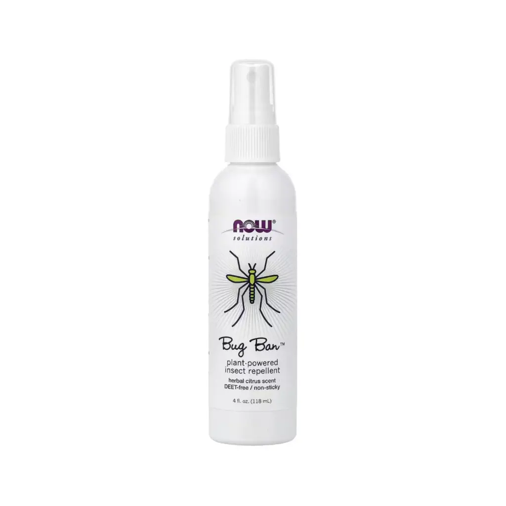 Now Foods Bug Ban, Repelente De Insectos De Origen Vegetal, Hierbas Y Cítricos, 118 Ml (4 Oz. Líq.)