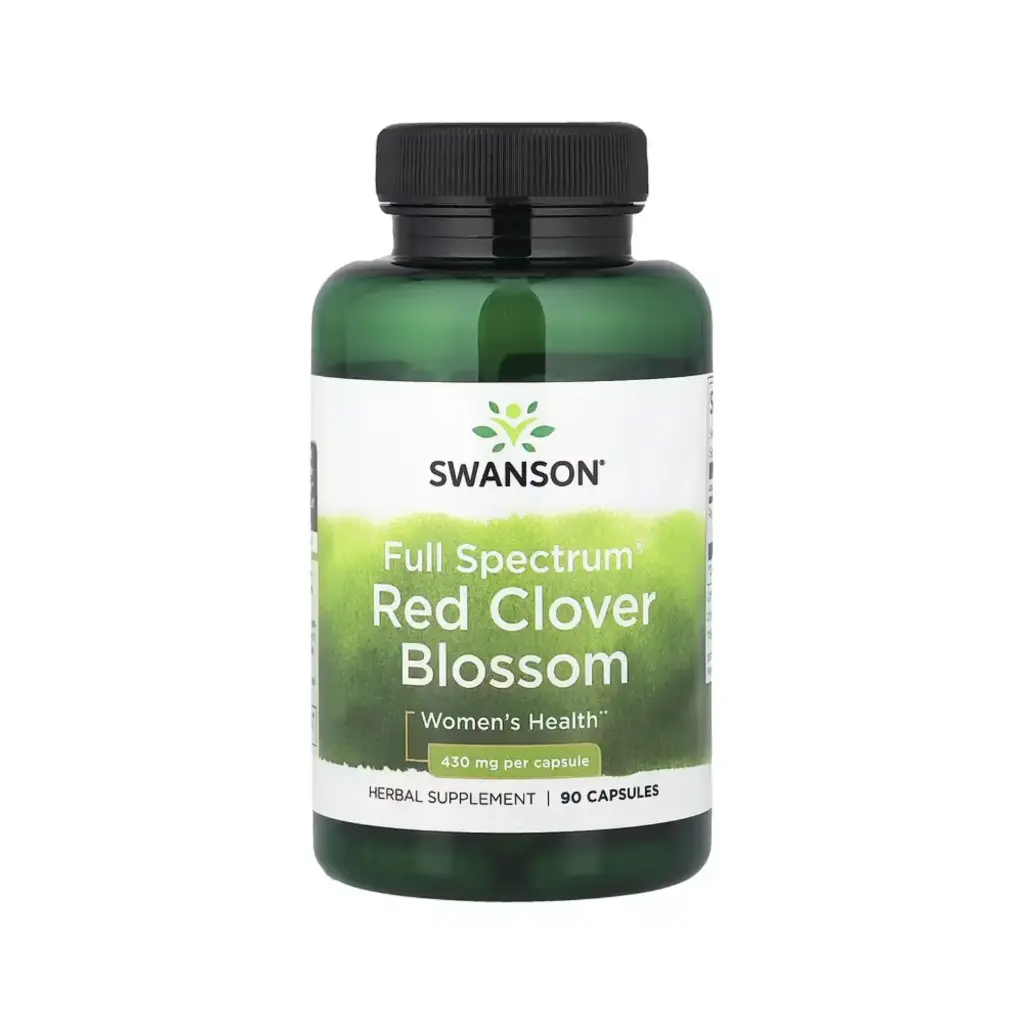 [087614113425] Swanson Flor De Trébol Rojo Full Spectrum, Salud De La Mujer 430 Mg, 90 Cápsulas 