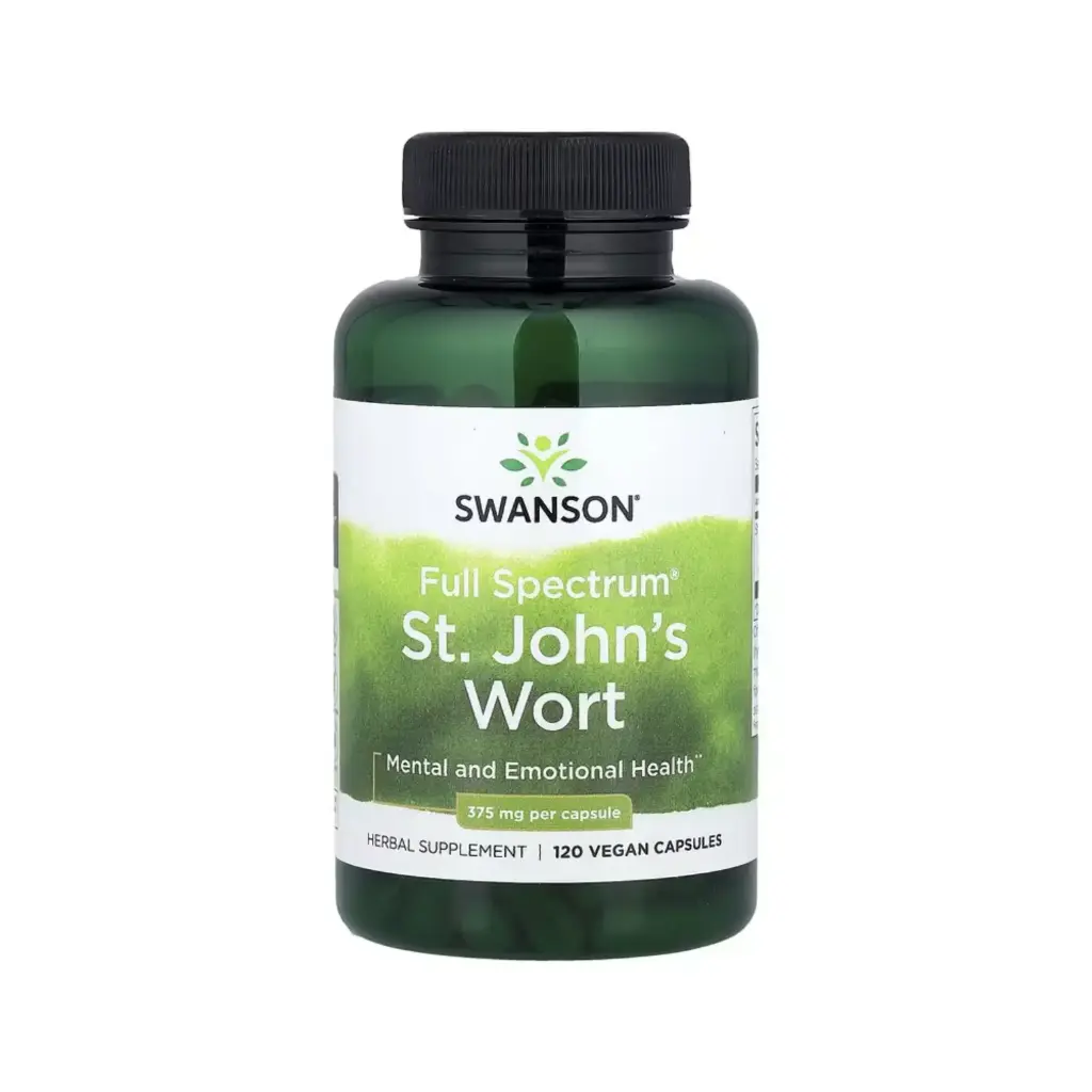 Swanson Hierba De San Juan Full Spectrum, Salud Mental Y Emocional 375 Mg, 120 Cápsulas Veganas