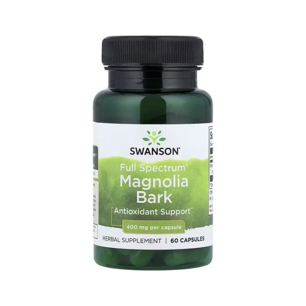 Swanson Corteza De Magnolia Full Spectrum, Protección Antioxidante 400 Mg, 60 Cápsulas 