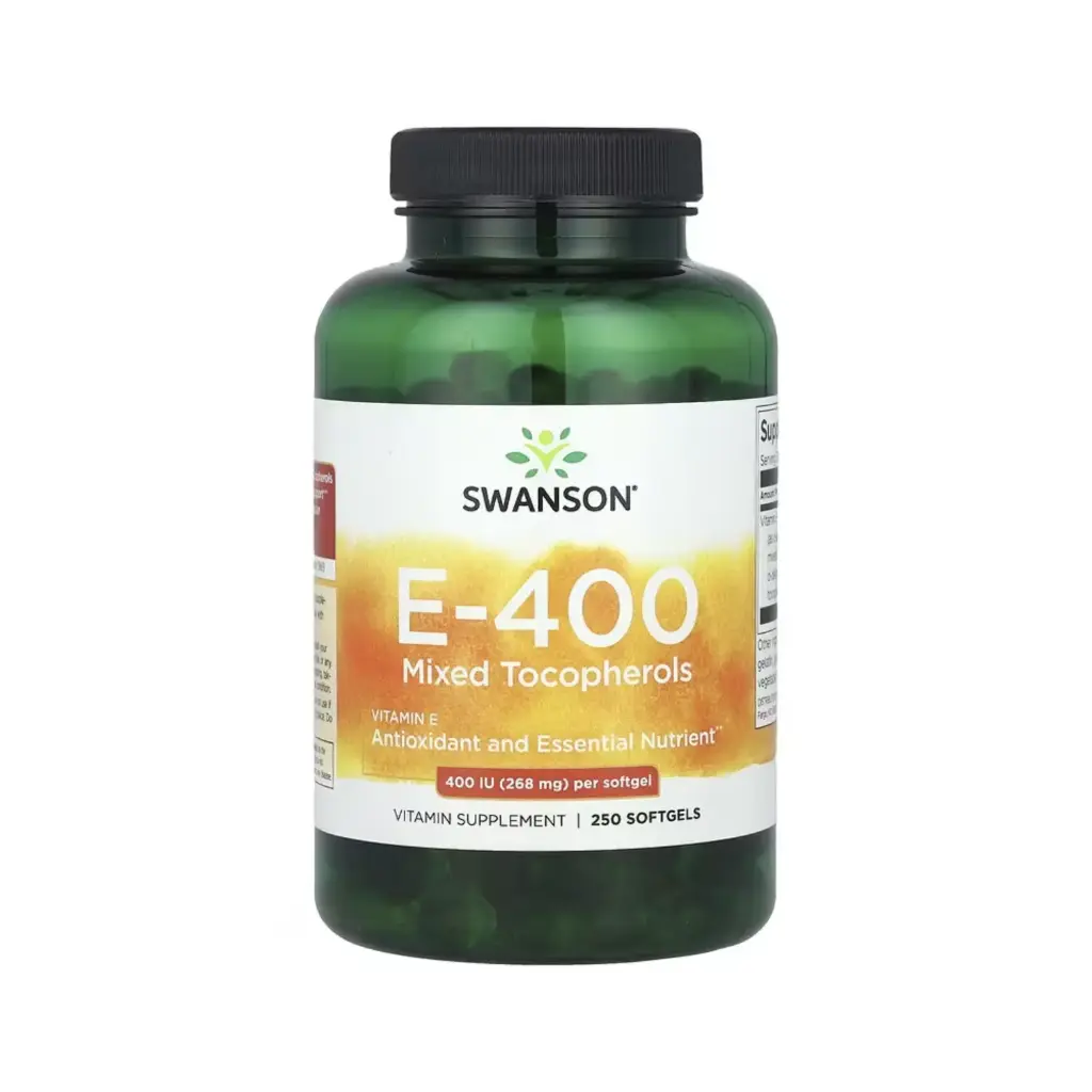 Swanson Tocoferoles Mixtos De Vitamina E, Producto Antioxidante Y Nutriente Esencial 268 Mg (400 UI), 250 Cápsulas Blandas