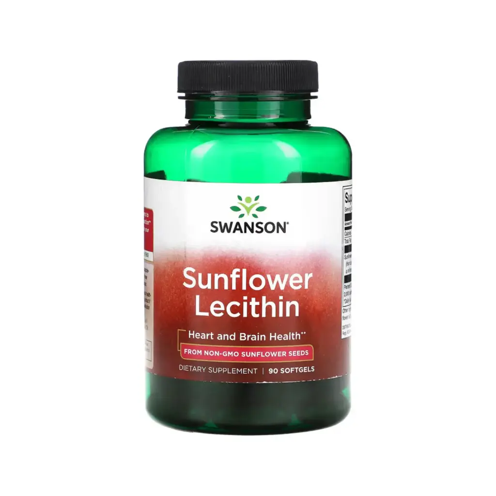 [087614115832] Swanson Lecitina De Girasol, Salud Del Corazón Y El Cerebro 90 Cápsulas Blandas