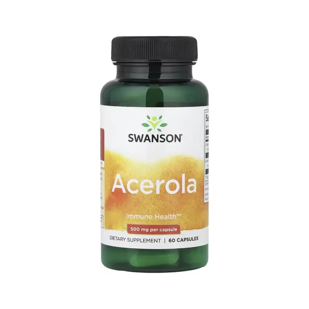 Swanson Acerola, Salud Inmunitaria 500 Mg, 60 Cápsulas 