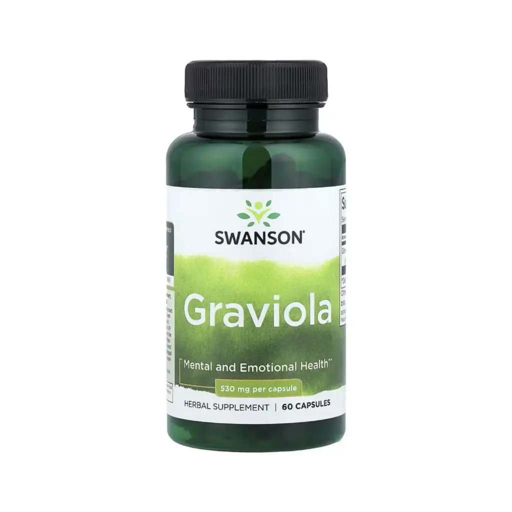 Swanson Graviola, Salud Mental Y Emocional 530 Mg, 60 Cápsulas 