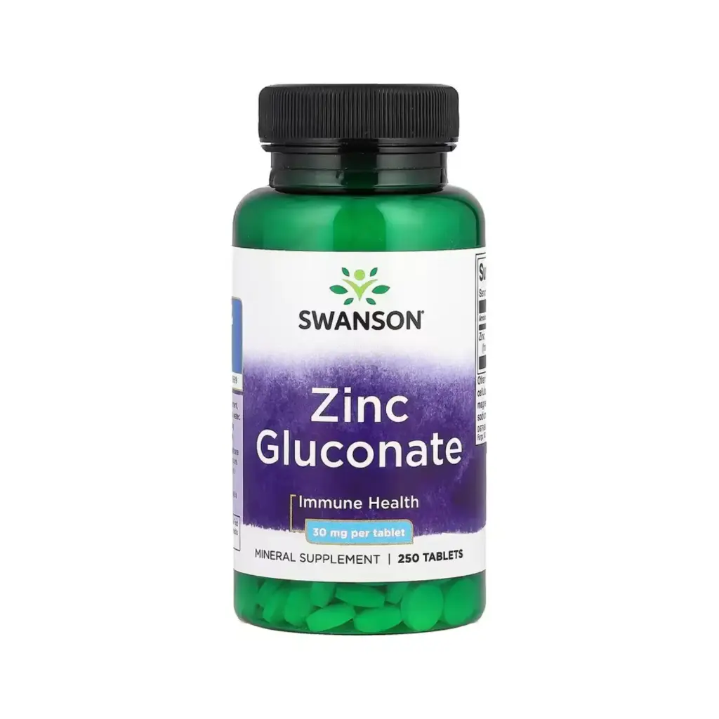 Swanson Gluconato De Zinc, Salud Inmunitaria 30 Mg, 250 Tabletas