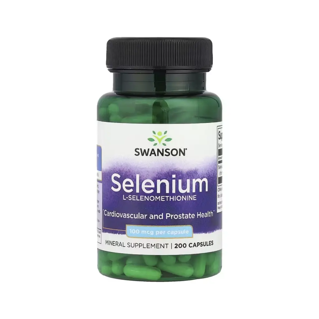 [087614012353] Swanson Selenio, Salud Cardiovascular Y De La Próstata 100 Mcg, 200 Cápsulas 