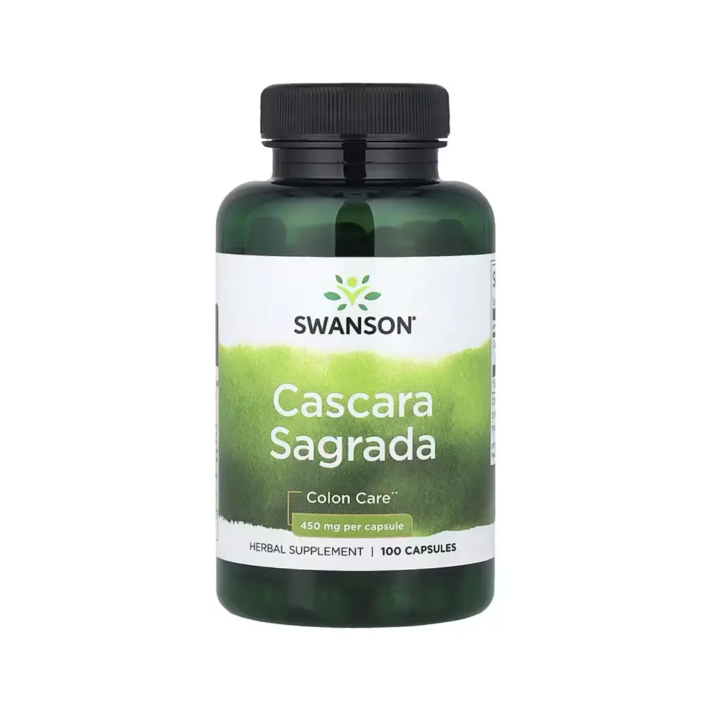 Swanson Cáscara Sagrada, Promueve La Función Intestinal Saludable 450 Mg, 100 Cápsulas 