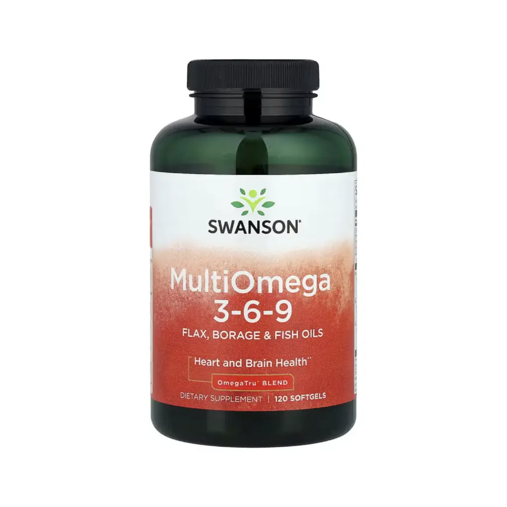 Swanson Múltiples Omega-3, -6 Y -9, Aceites De Lino, Borraja Y Pescado, 120 Cápsulas Blandas 