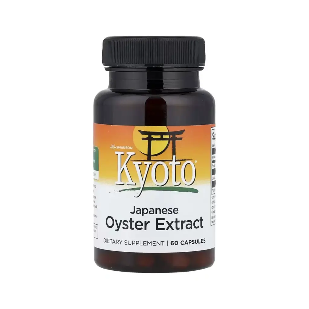 Swanson Kyoto, Extracto De Ostra Japonesa, Refuerzo A La Salud Sexual, 60 Cápsulas (500 Mg Por Cápsula) 
